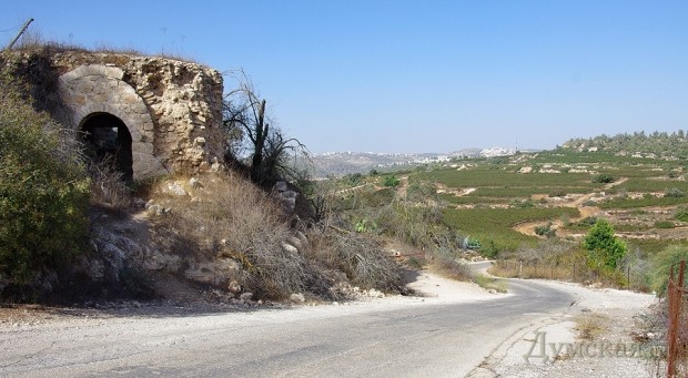Местная достопримечательность - руины замка Бельмон, постройки времён крестоносцев