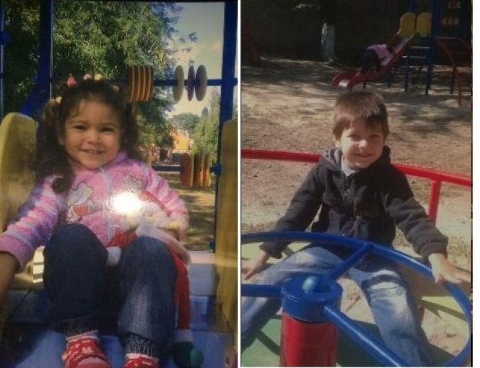 Дети пропавшей: 6-летняя Анастасия и 8-летний Григорий 
