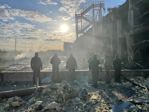 Riviera Shopping Centre after missile attack on May 9, 2022