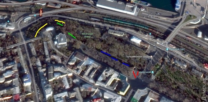 ��������� �������� ������� �� ���������� �������� �� ���������� ���� ��������. ������� ����� - ��� ���������� ��������� ������ ����� ��������; ����� ����� - ��� ���������� ������ �� �����; ������� ����� - ������ ����� � ������� � ������ ����� ������; ������ ����� - �������� ����������� �������� ����� ������ (���������� ��������� ����, ������ ������, ���������� �����������). ����: ������ Google Maps