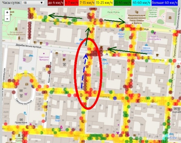 ���������� ������� �� ����� ������� ����� "����", ���������� �� 18:00. ������� ������� - ������������ ������������� ������, ����� ������� - ������������ �������.