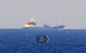 ATLAS BEY после первого удара стоит в Одесском заливе
